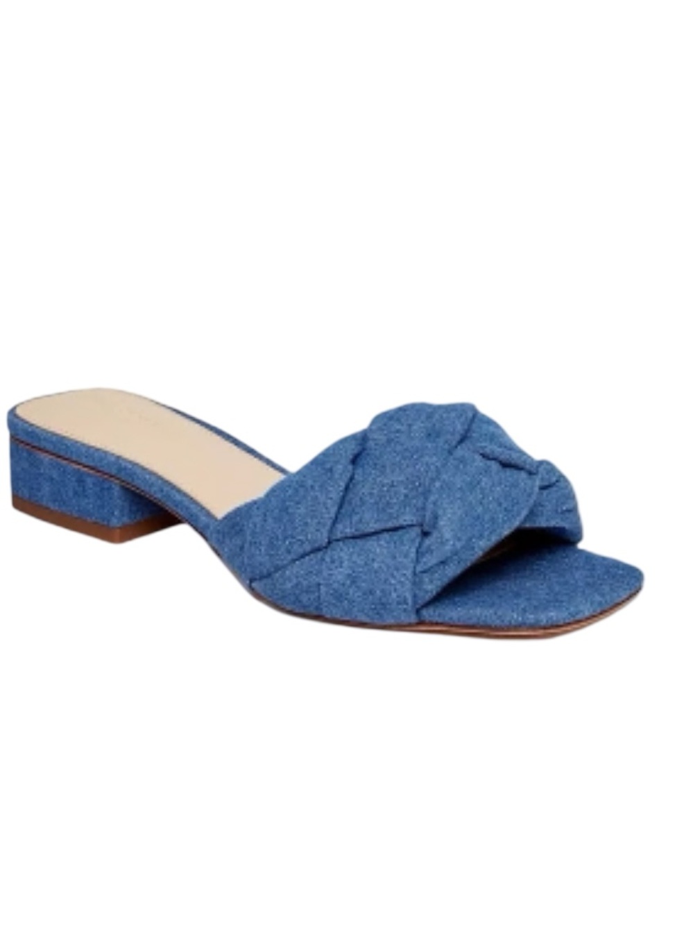 J. McLauglin Hannah Denim Braided Block Sandals Size 7